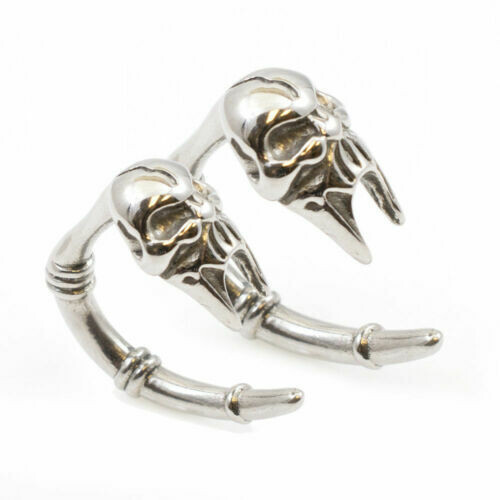 Pair of Ear Tapers With Skull Design Made Surgical Steel 8g – Sold as a pair