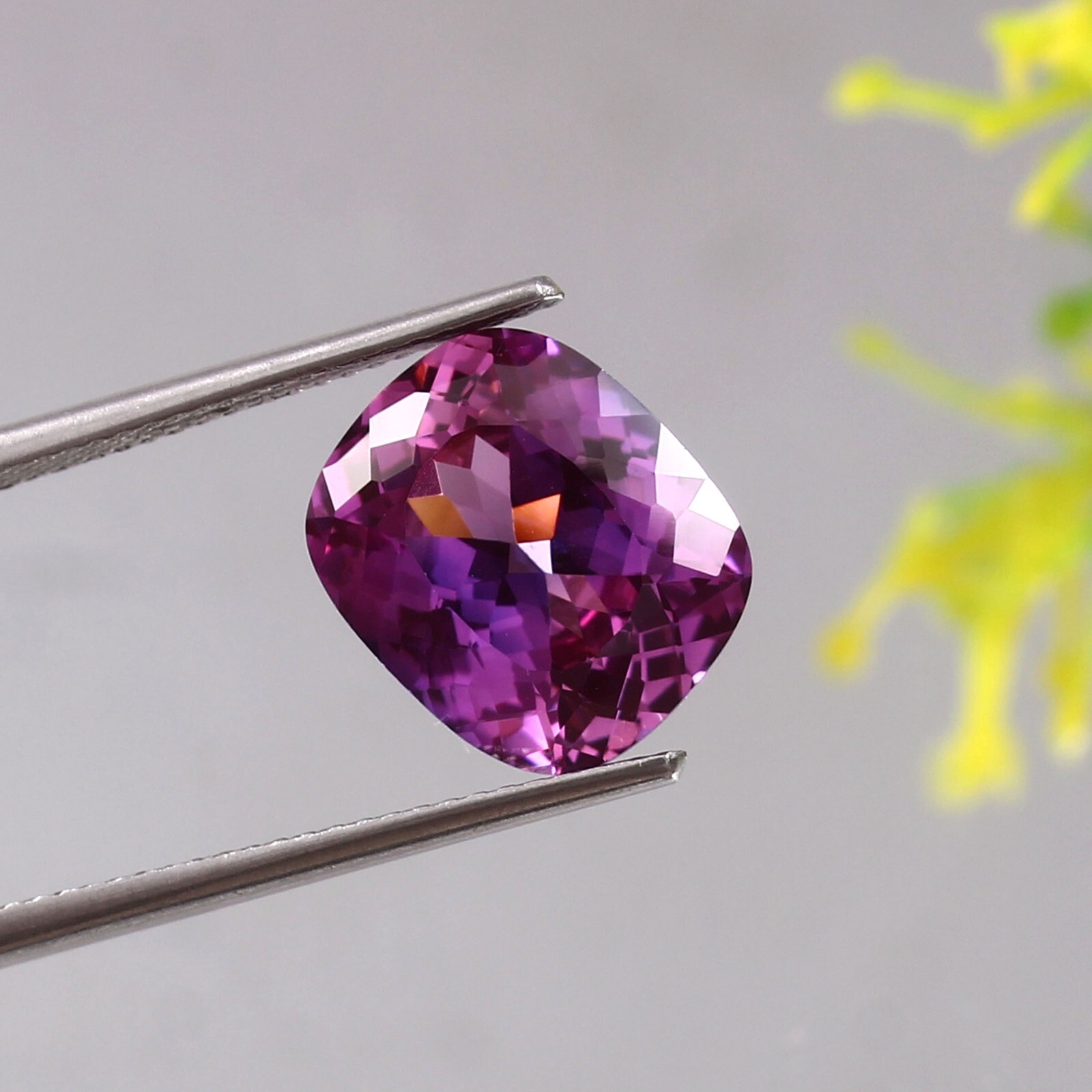 AAA Natural Flawless Ceylon Purple Sapphire Loose Cushion Gemstone Cut 12×10 MM