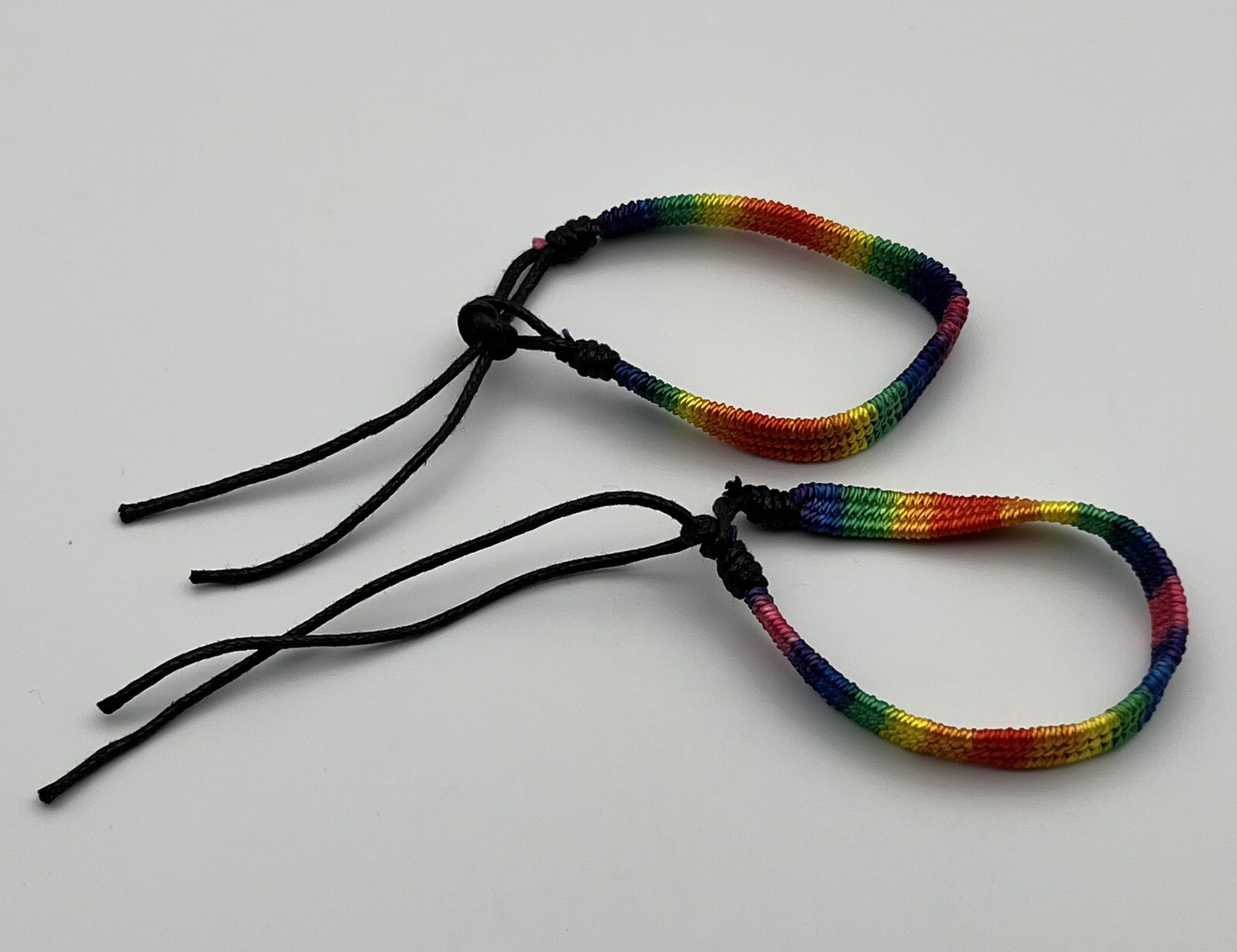 Pride Bracelet 2 Pack LGBTQ Awareness Ally Woven Rainbow Bracelet Anklet