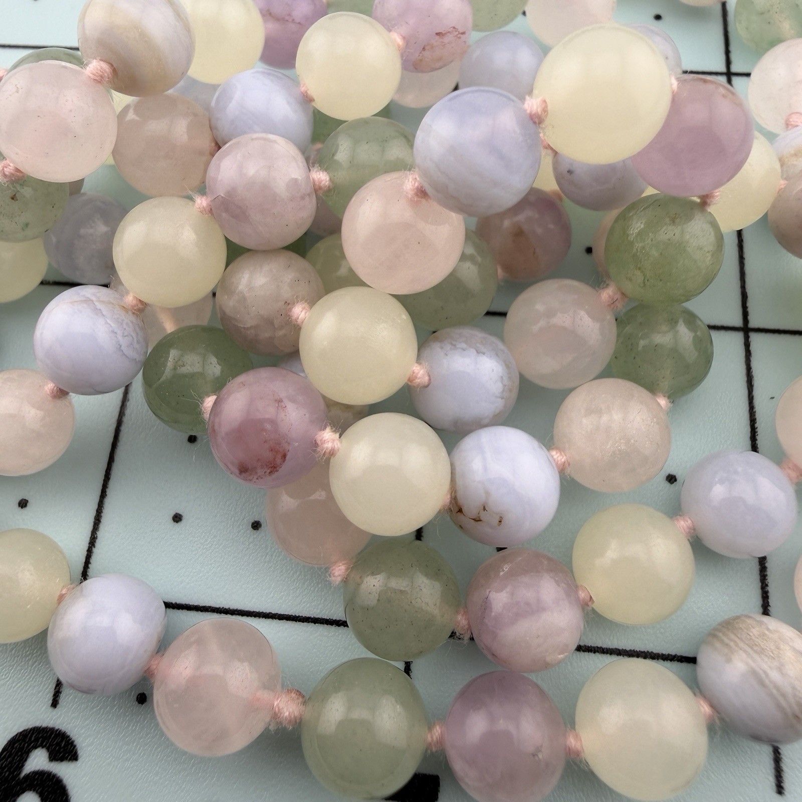 Pastel Multi-Gemstone 30” Endless Hand-Knotted Beaded Necklace