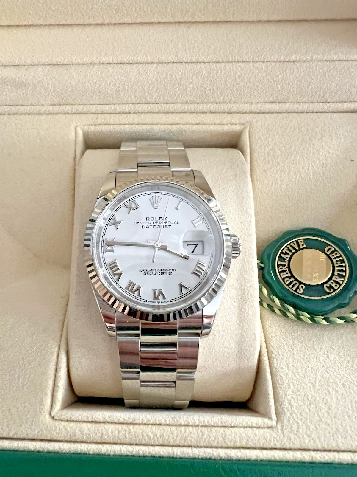 2022 Rolex Datejust 36mm White Dial Watch 126234, EXCELLENT CONDITION!