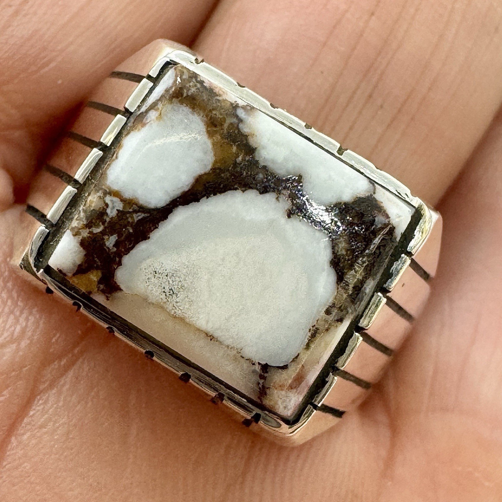 Navajo Wild Horse Men Ring Sz 13 Sterling Silver by Trevor Jack 10g Native