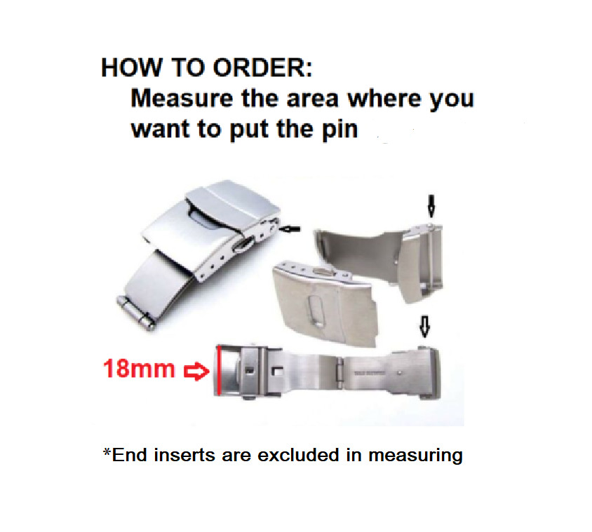 FREE SHIP 1.0MM 1.2MM PRESSURE FRICTION TUBE PIN WATCH BAND CLASP BUCKLE 7-26MM