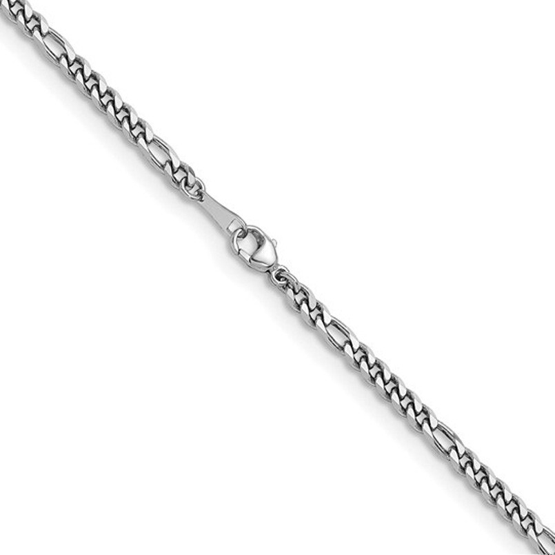 3.2mm Platinum PT950 Figaro Chain Necklace 16″ 18″ 20″ 24″ or 30″