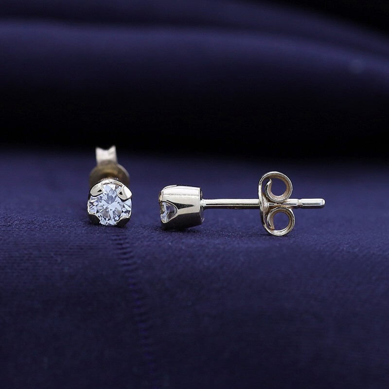 1/4 Ct Lab Grown Diamond Solitaire Stud Earrings in 14K Solid Yellow Gold