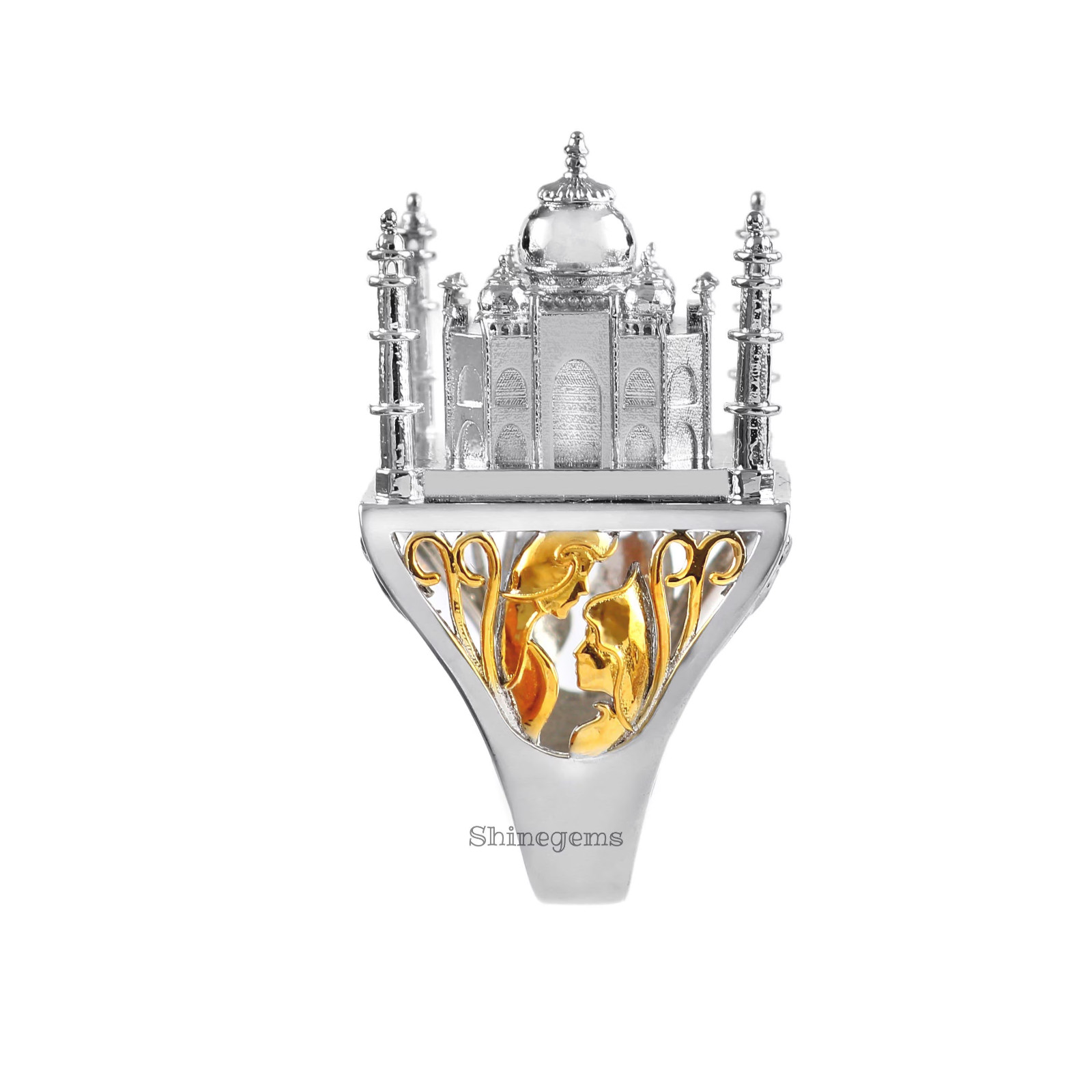 Taj Mahal 925 Silver Ring, Architectural Statement Jewelry Seven Wonders Inspire