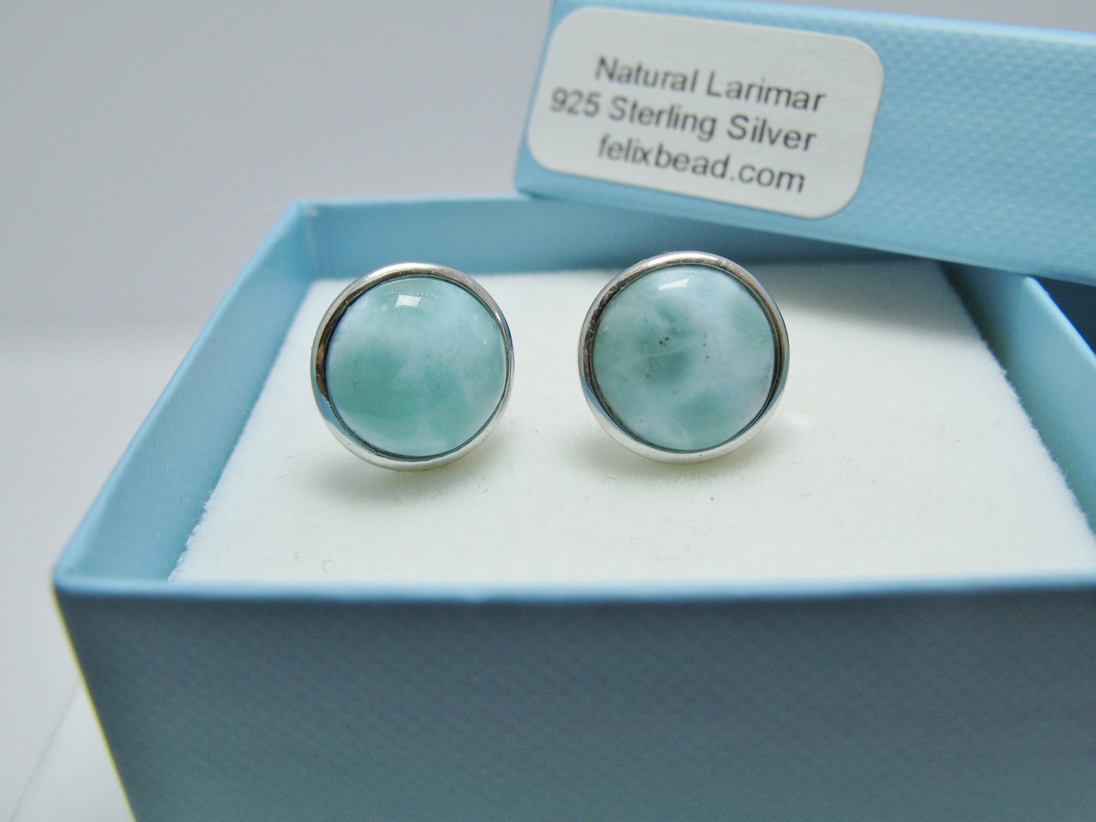 Larimar Genuine Natural 14k Gold Over Streling Silver Earrings Select Metal Tone