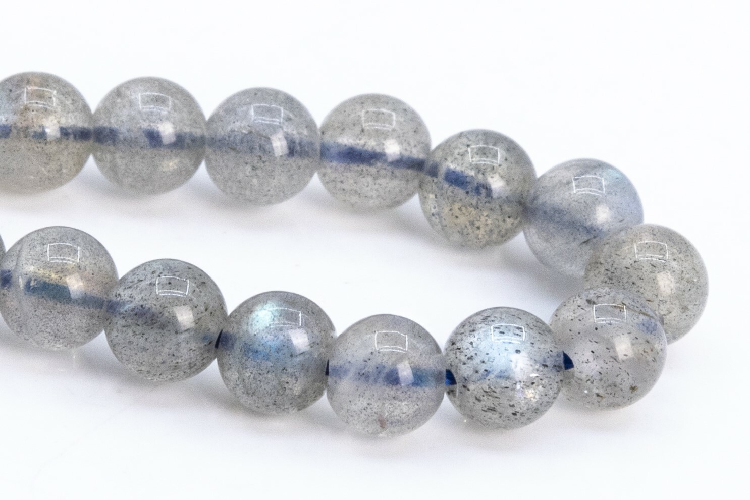 4-5MM Genuine Natural Transparent Labradorite Beads Grade AAA Round Loose Beads