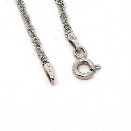 14k White Gold Singapore Chain 21½”