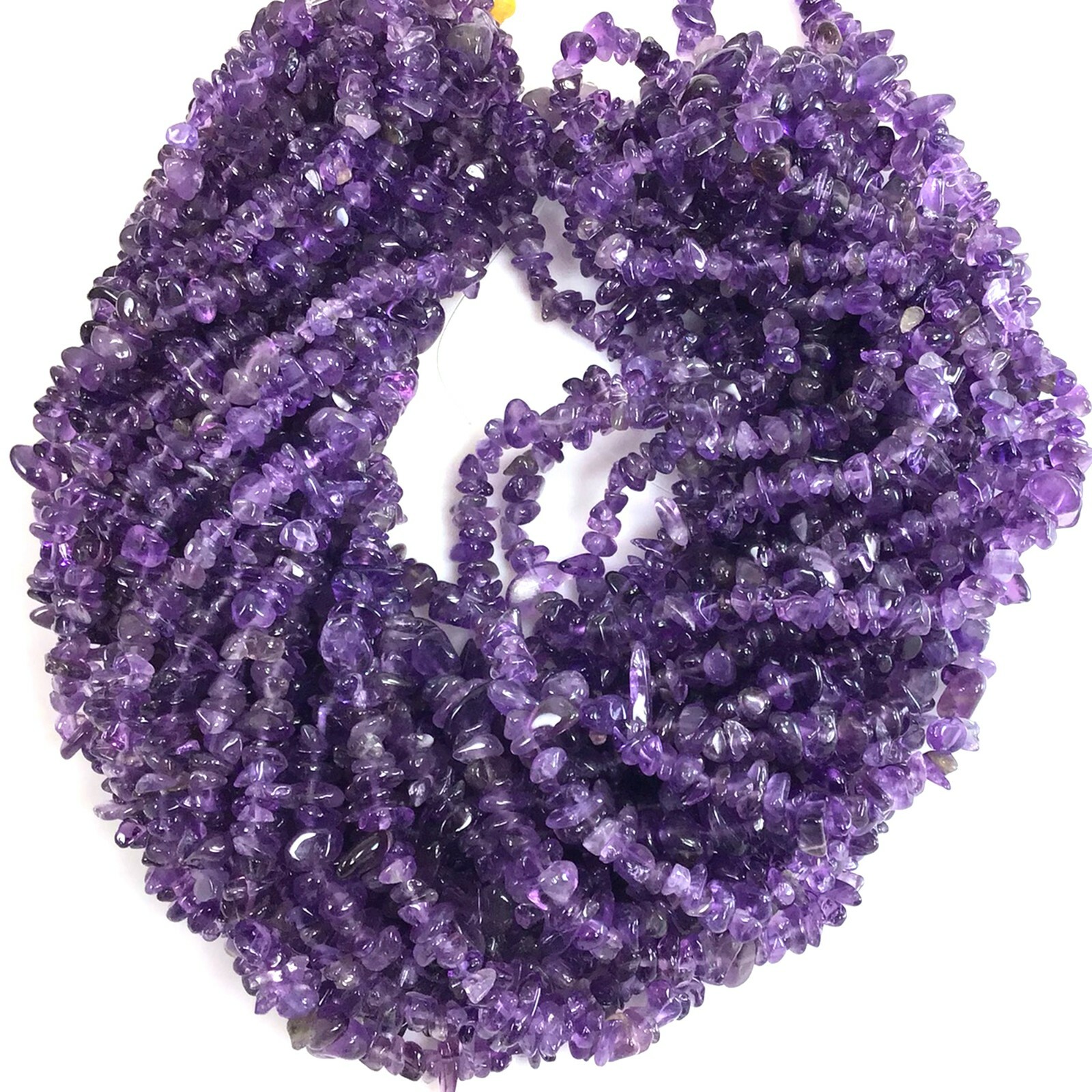 Gemstone Amethyst Chips Small Bead Freeform Nugget Chip 32″ strand Free Shipping