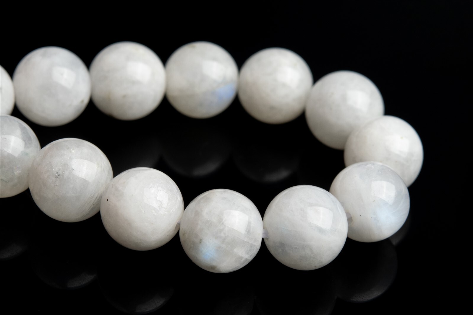 Genuine Natural Rainbow Moonstone Grade A Round Loose Beads 4/6/8/9-10/11-12MM