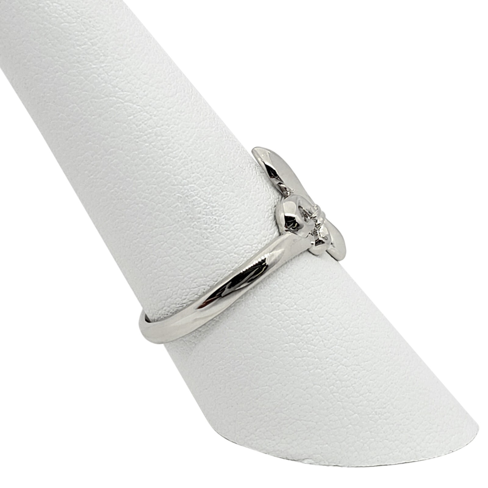 Solid 10K White Gold Fleur de Lis Ring, Sizes 3 – 12, Fleur-de-Lis