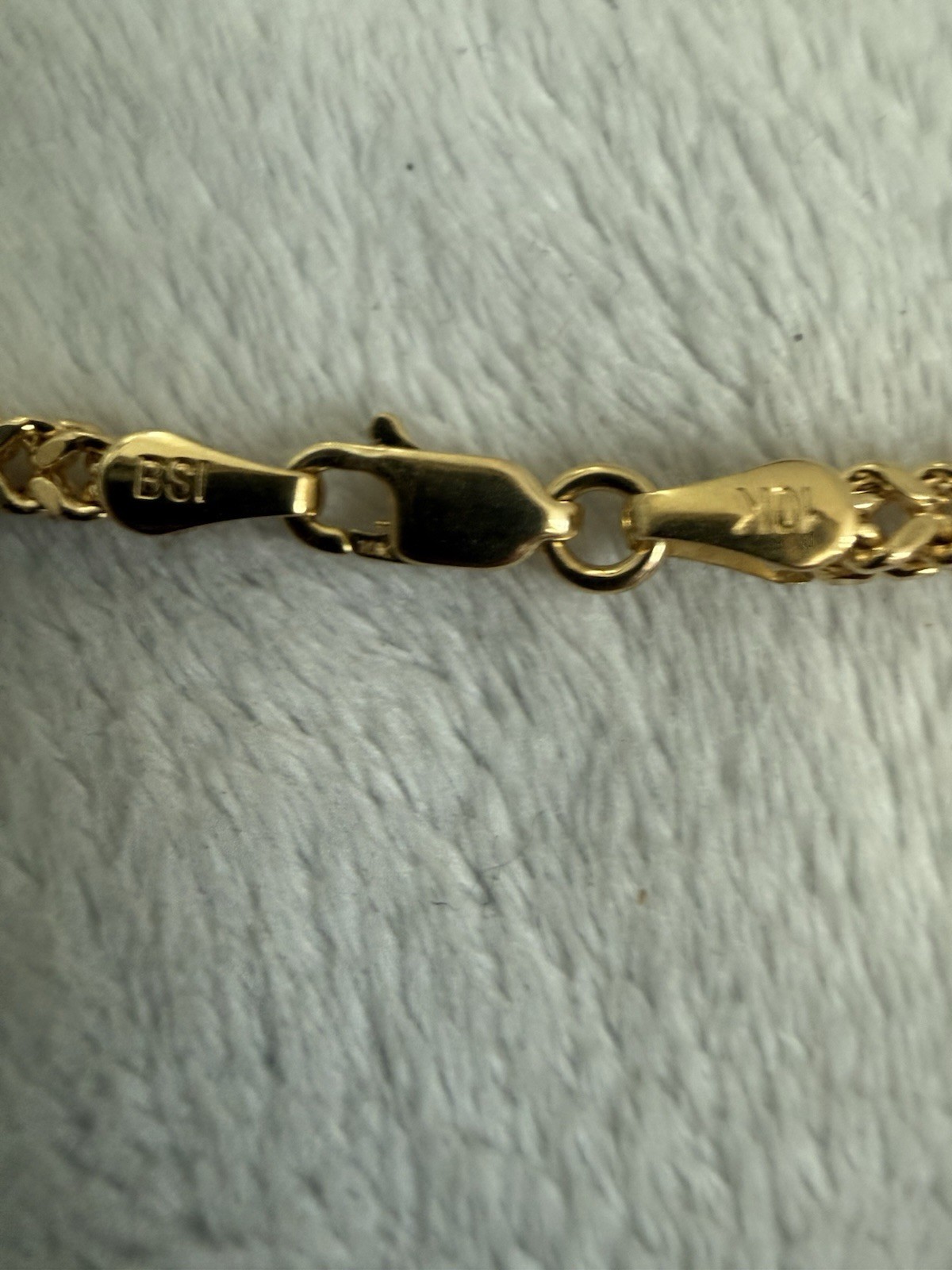 10kt solid yellow gold franco chain link bracelet 3.2mm 8 inch stamped new