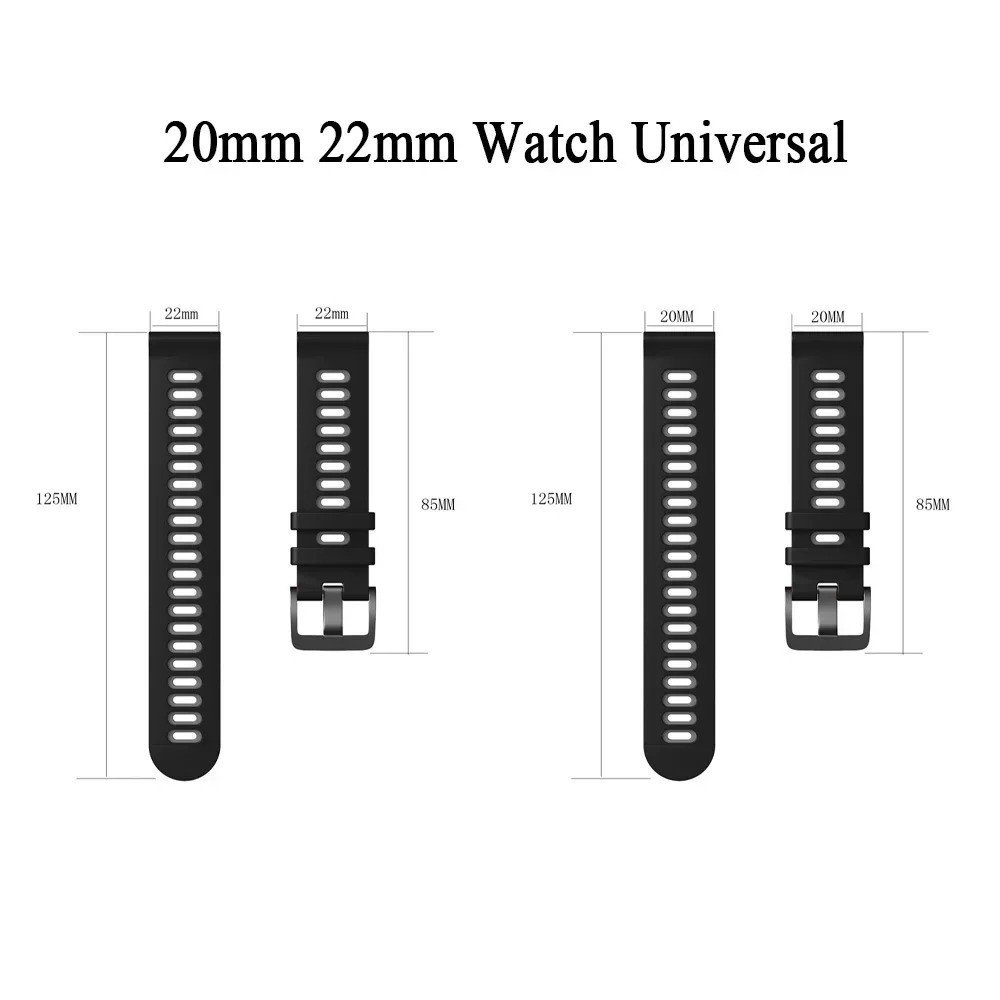 20mm 22mm Quick Release Silicone Watch Band Strap Universal Replacement Bracelet