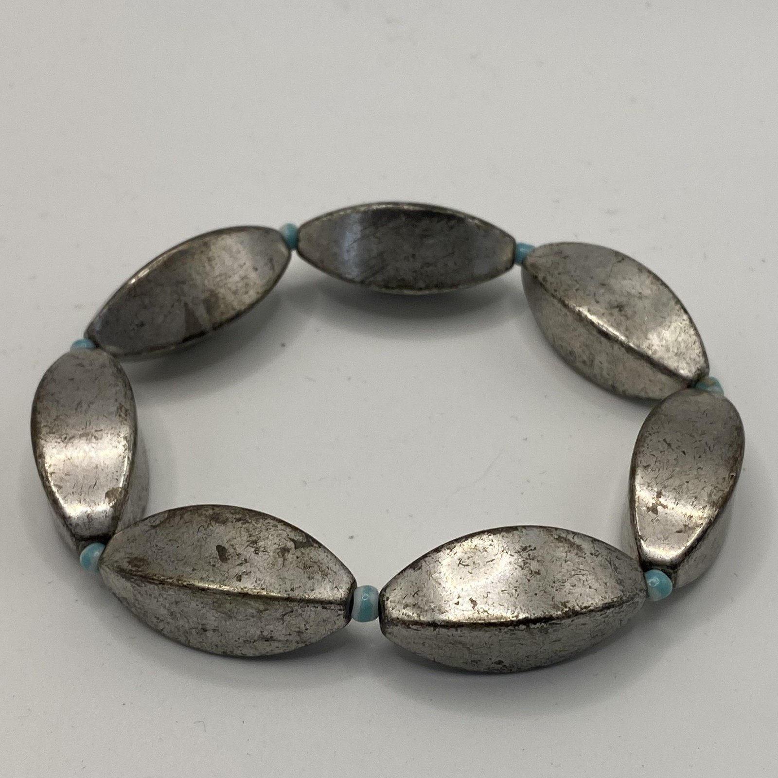 Silver Tone Bangle Beaded Bracelet Lot 4 Love Peace Inspirational 7.9 Inch