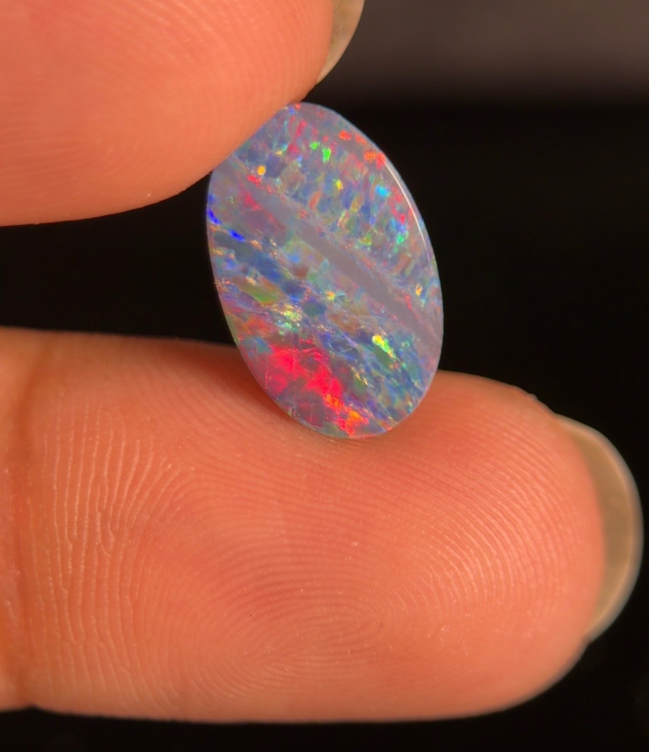 Australian Fire Opal Oval Cabochon 3.1 Ct Loose Gemstone For Jewelry Design