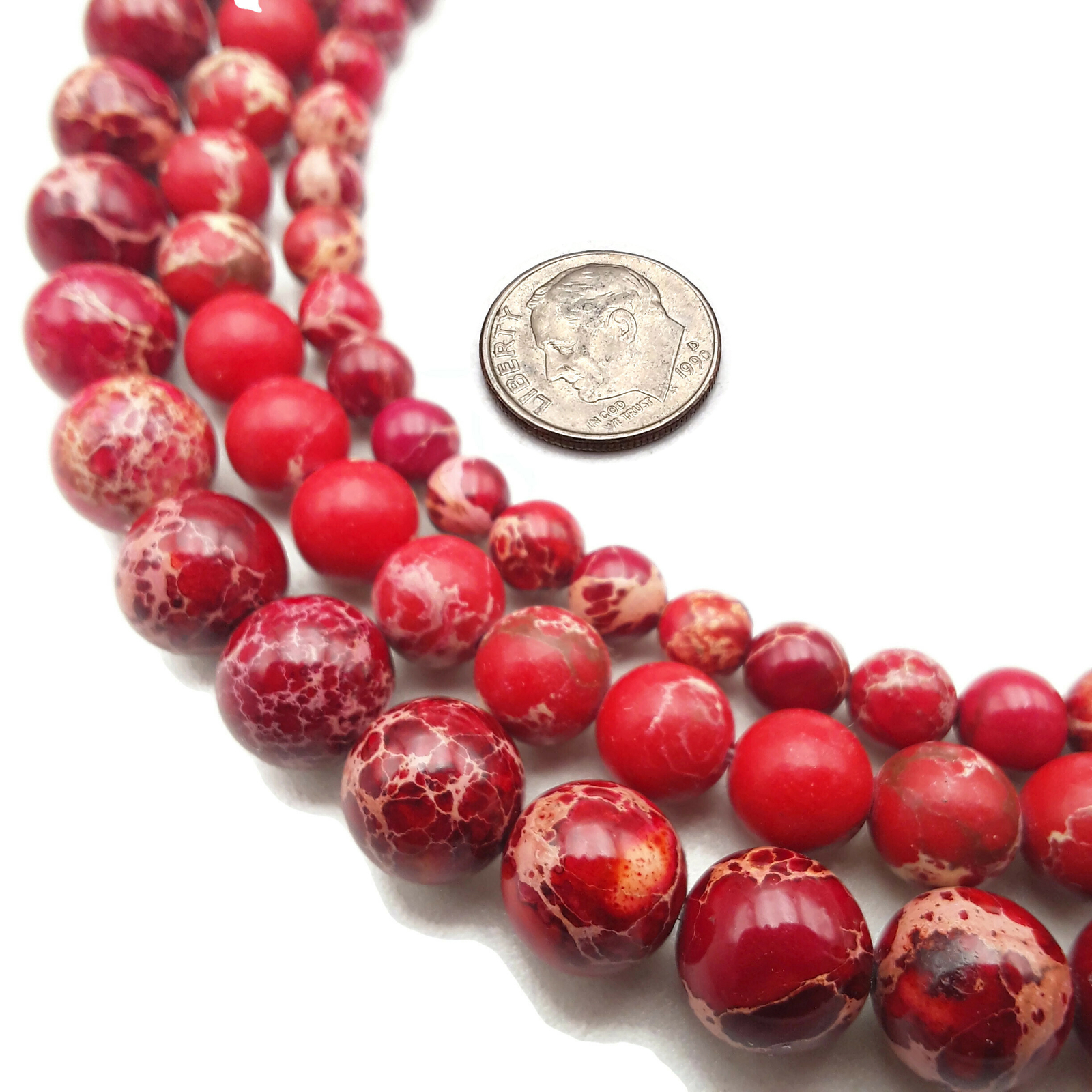 Red Sea Sediment Jasper Smooth Round Beads 4mm 6mm 8mm 10mm 12mm 15.5″ Strand