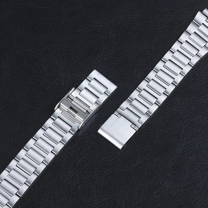 18mm For Casio A158W Watchband Stainless Steel Watch Strap for F-91W/F105/108/A1