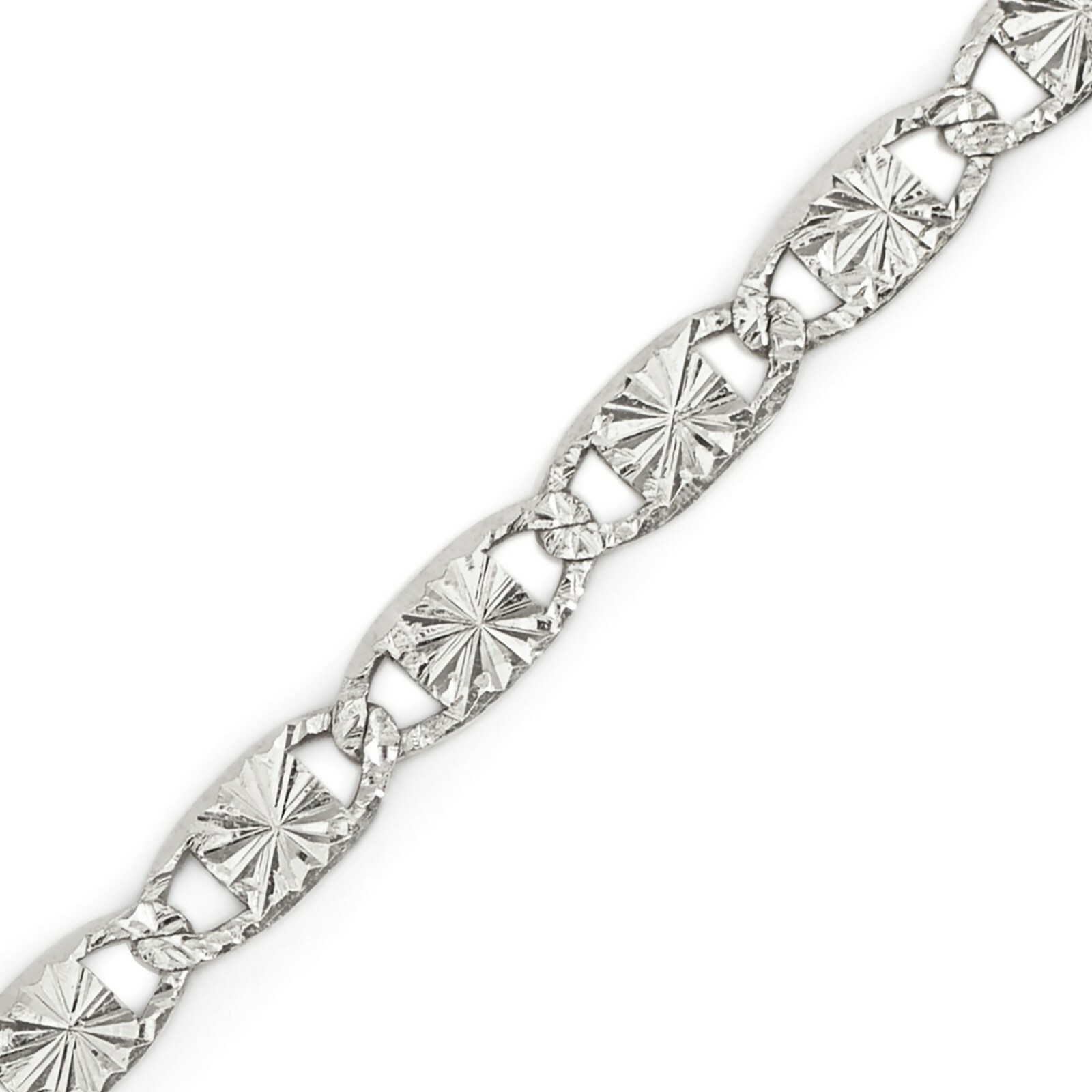 14k Gold Necklace Solid White Gold Valentino Chain 16/18/20 Inches 2.0 MM