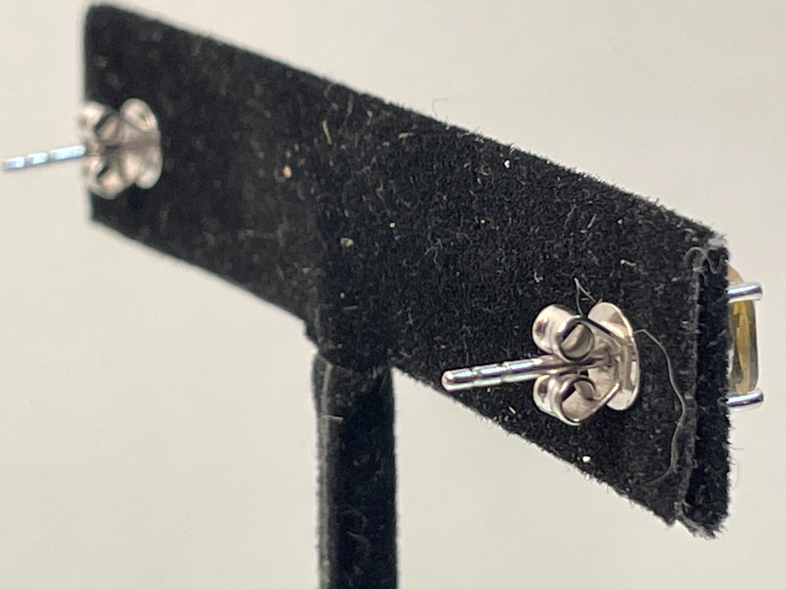 2 Ct. Citrine Stud Earrings in Solid Sterling Silver – November Birthstone