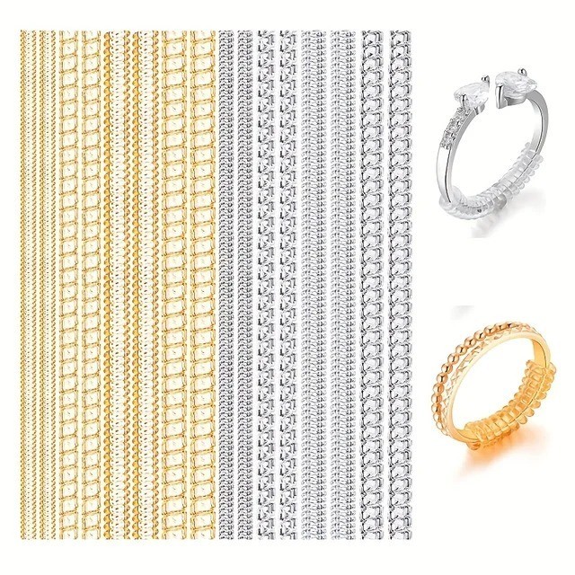 Transparent Silicone Ring Size Adjuster Invisible Spiral Tightener Jewelry Tool