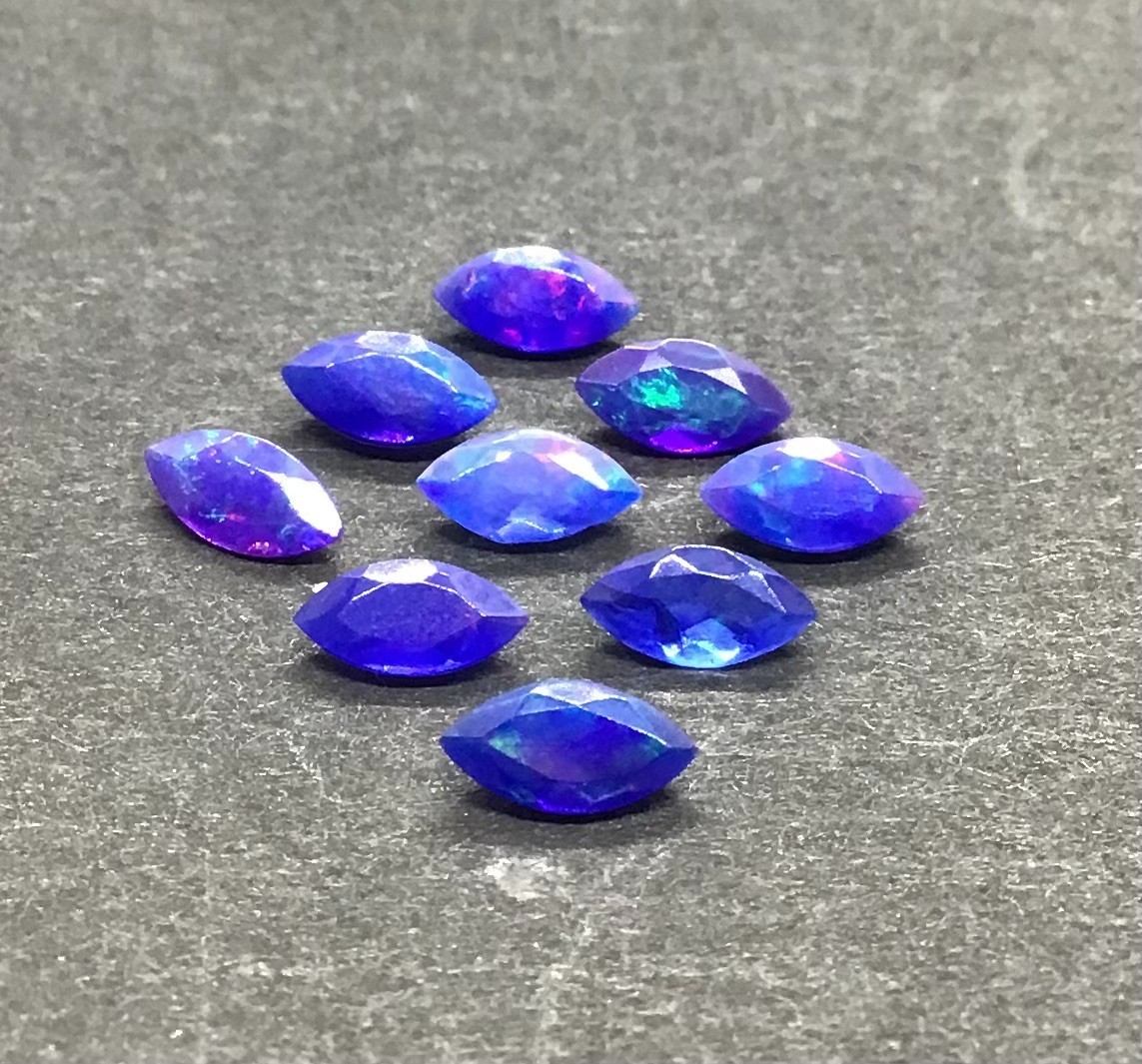 Ethiopian Blue Fire Opal AAA Natural Marquise Cut Loose Gemstone Making Jewelry