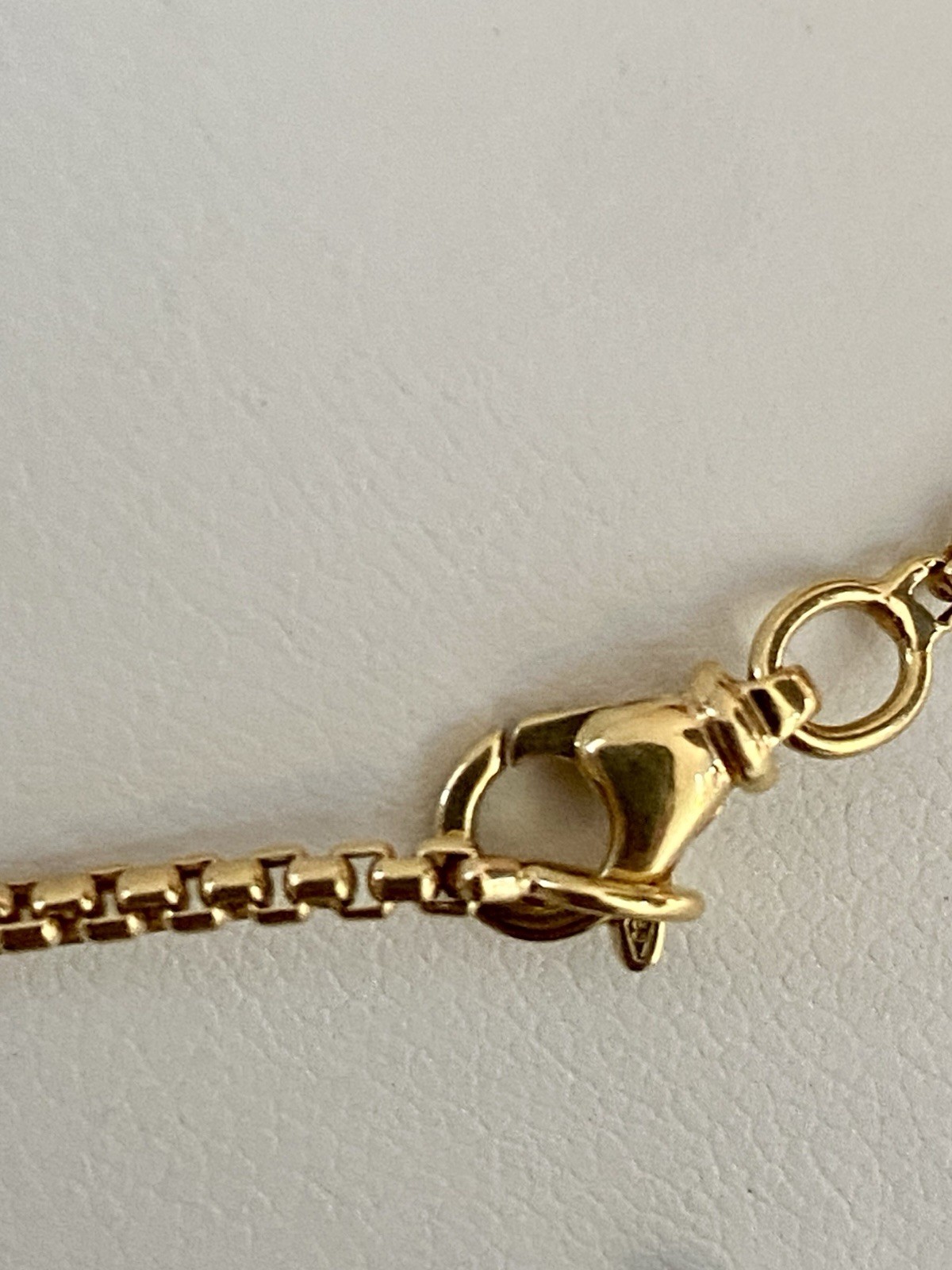 David Yurman 18k Yellow Gold Box Chain Necklace 1.7mm 16 17 18” Adjustable
