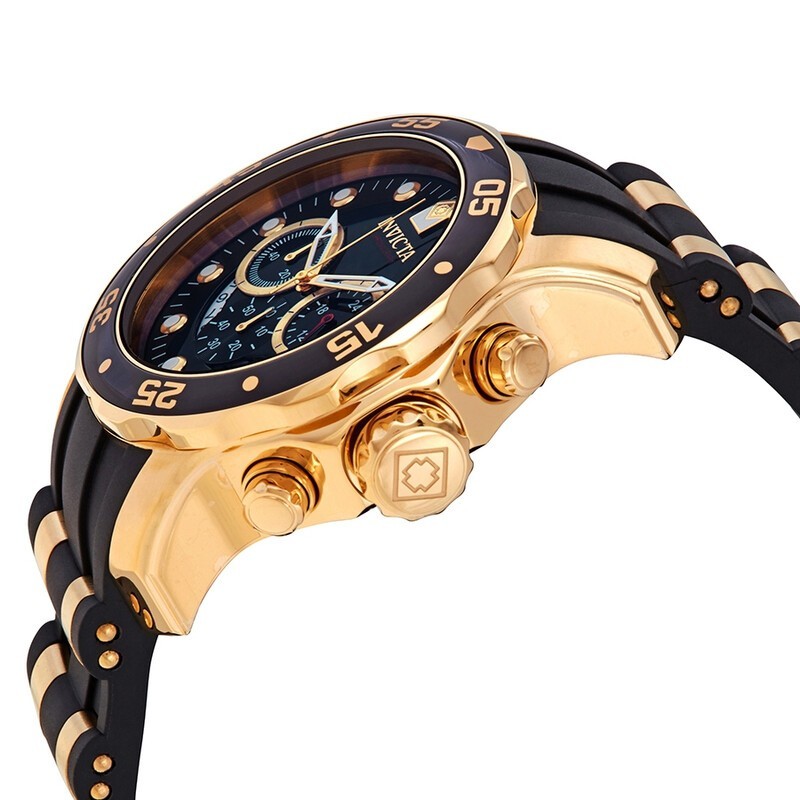 Invicta Pro Diver Chronograph Men’s Watch 6981 Black Dial Stainless Steel Diver