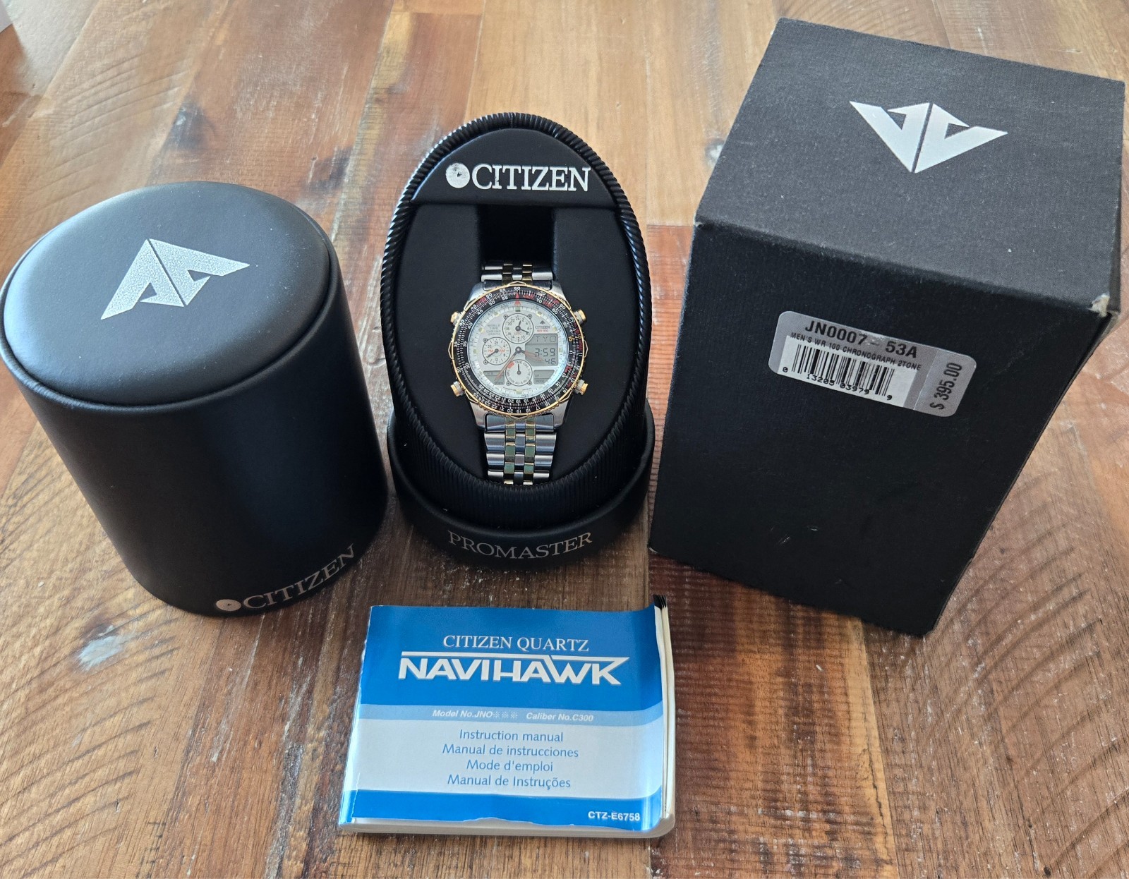 Vintage Citizen Promaster Navihawk C300 Two-Tone Chronograph Full Set – Fresh Ba
