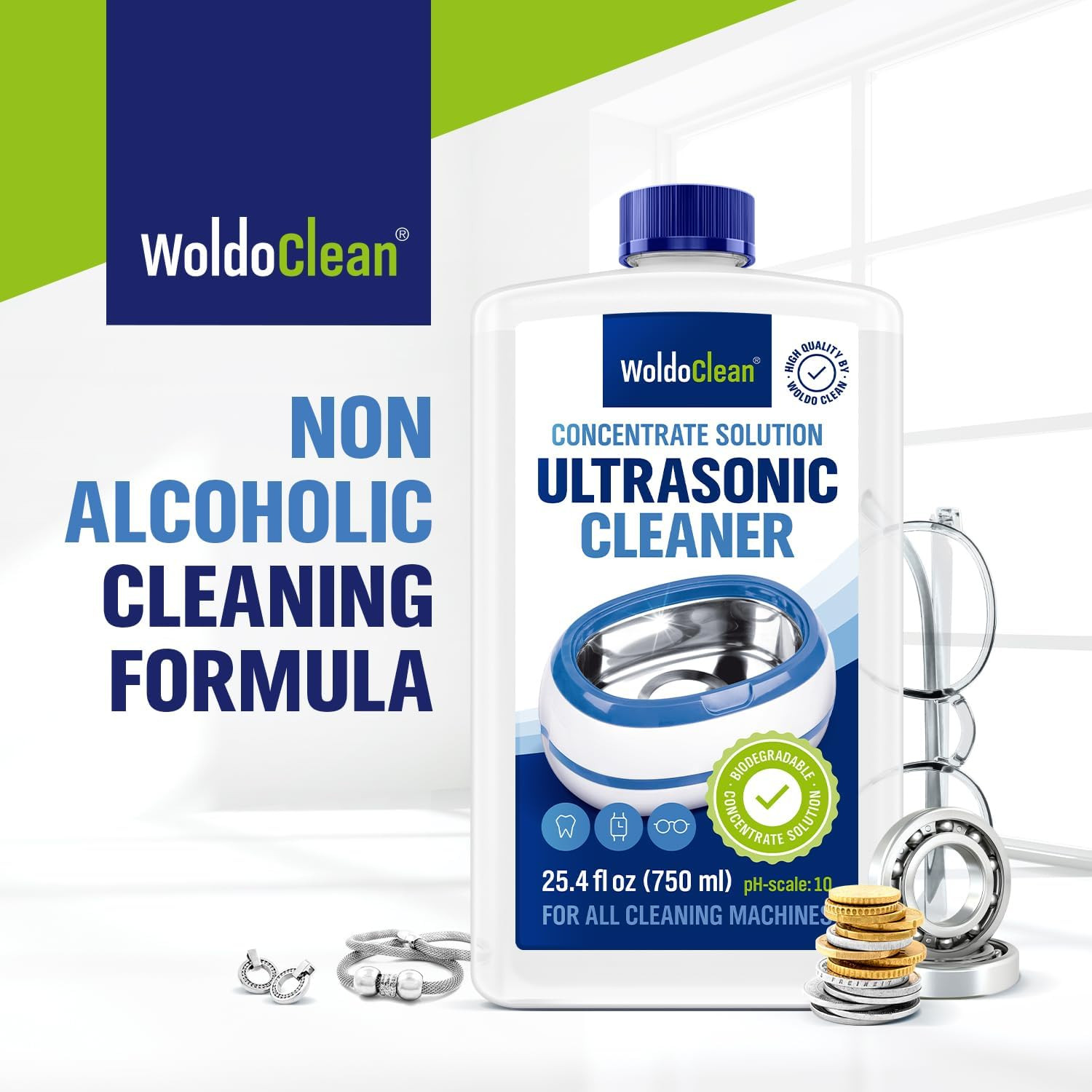 Ultrasonic Cleaner Solution 25.4 Fl Oz – Jewelry Cleaning Liquid for Ultrasonic