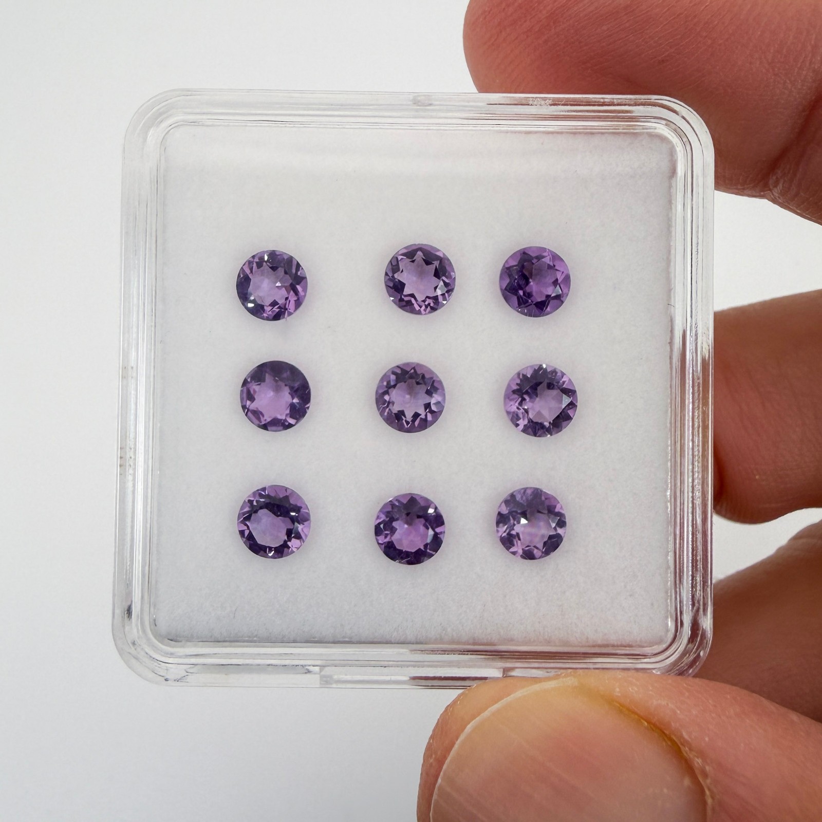 Natural Amethyst 5mm Round Faceted 2, 5, 10 or 15 pcs Loose Gemstones USA Seller