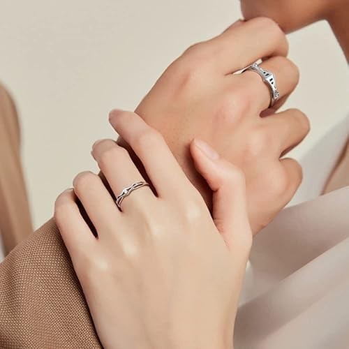Princess and Knight Couple Ring Promise Love Matching Sets S925 Sterling