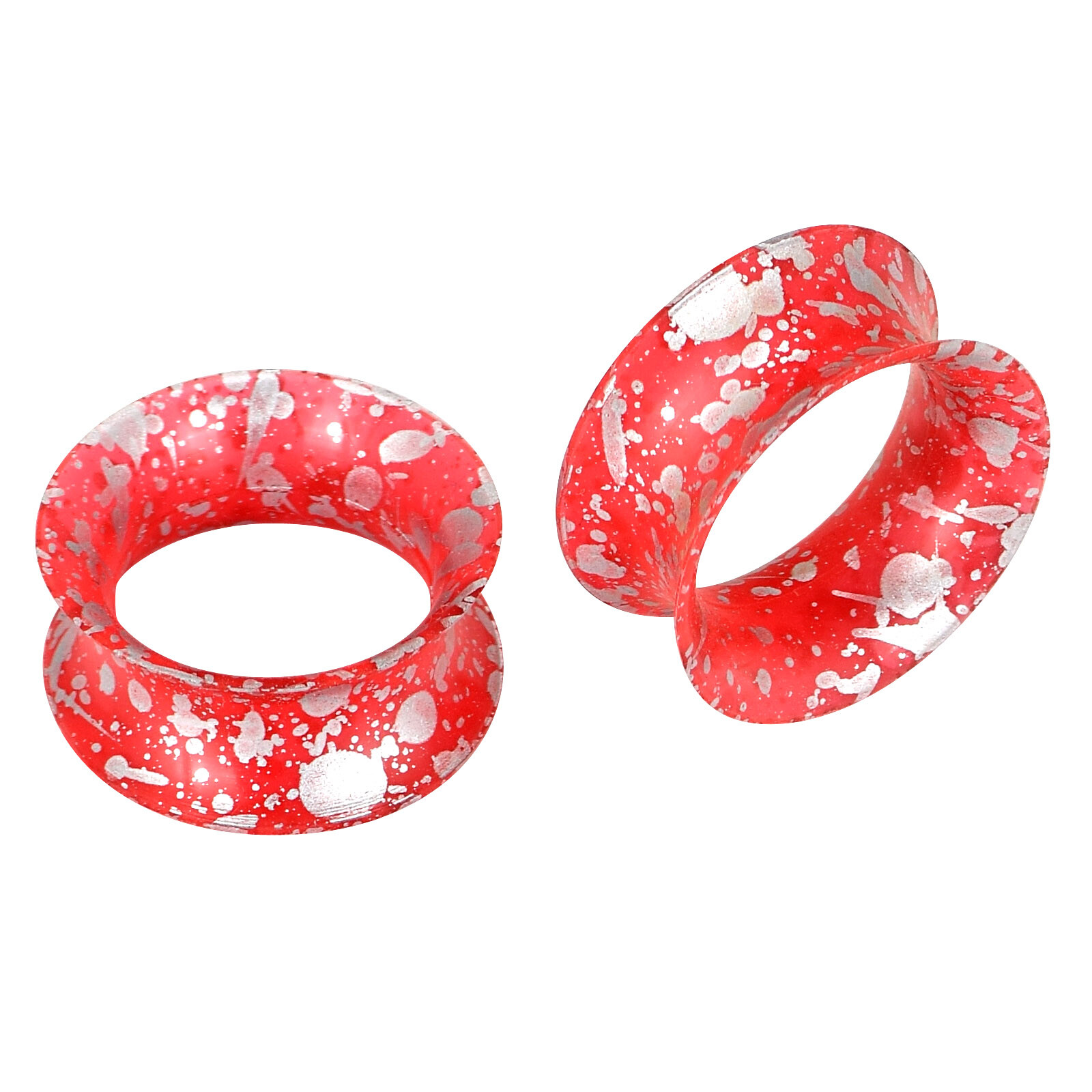 2pcs Soft Thin Silicone Ear Plugs Tunnels Ear Gauges Flexible Earlets 2g-3/4”