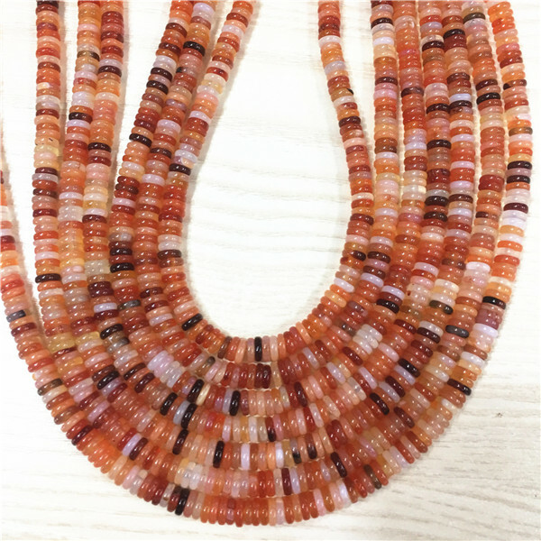 1 Strand/180Pcs 6x2mm Natural Red Agate Abacus Jewelry Loose Beads 15.5″ EE2721
