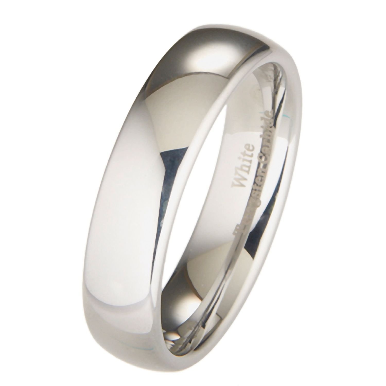 6MM Tungsten Wedding Band, Ring Dome Comfort Fit Sizes 8 – 15 Half Round Classic