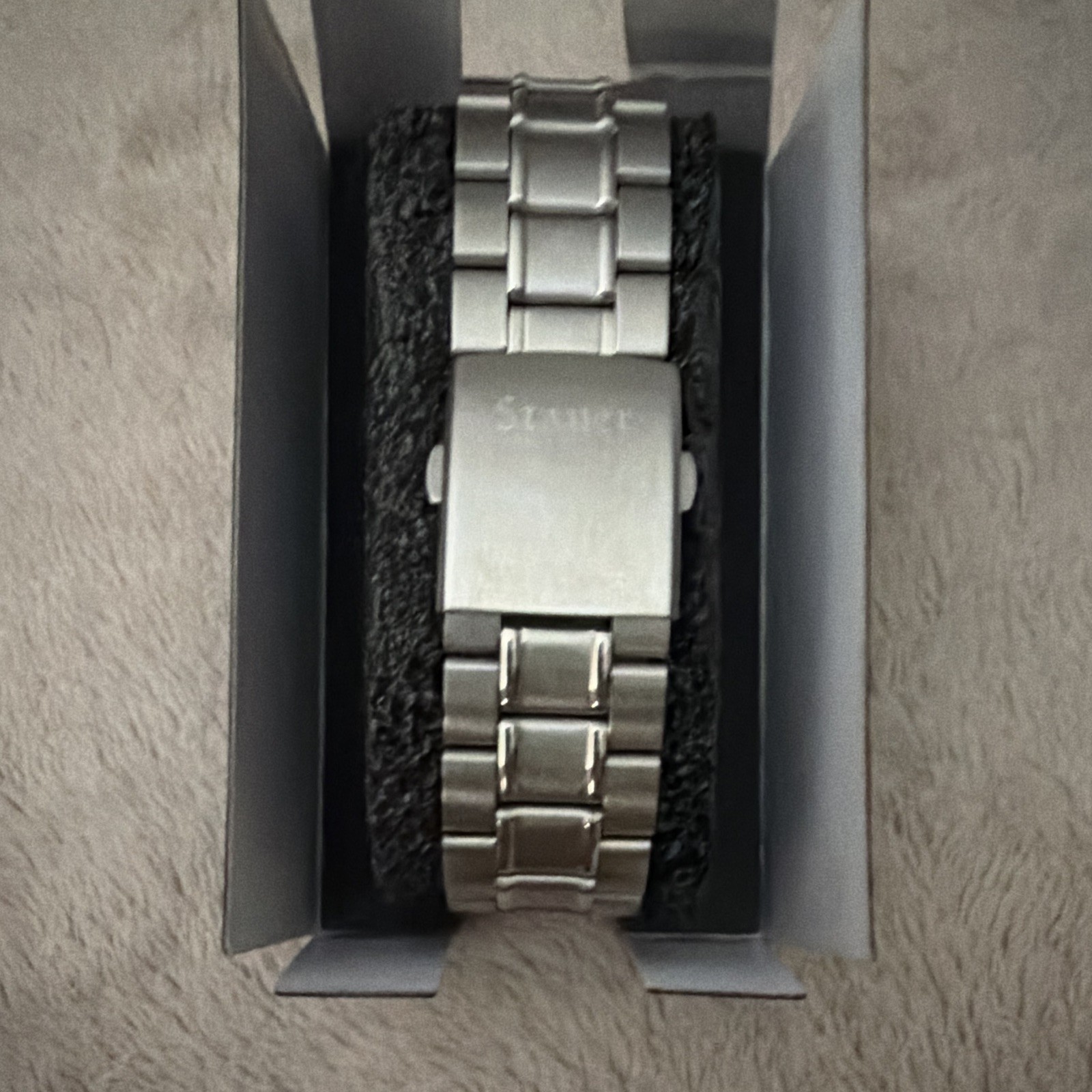 Stauer Men’s Quartz Analog/Digital Chronograph WR50 Steel Bracelet Black Dial