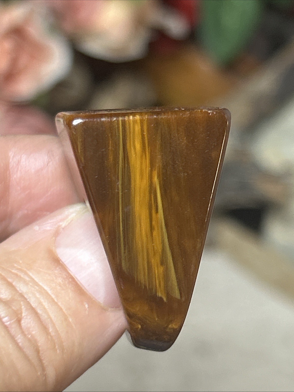 58. Vintage Retro Marbled Rootbeer Brown Bakelite Chunky Ring 5.5s-5.75s