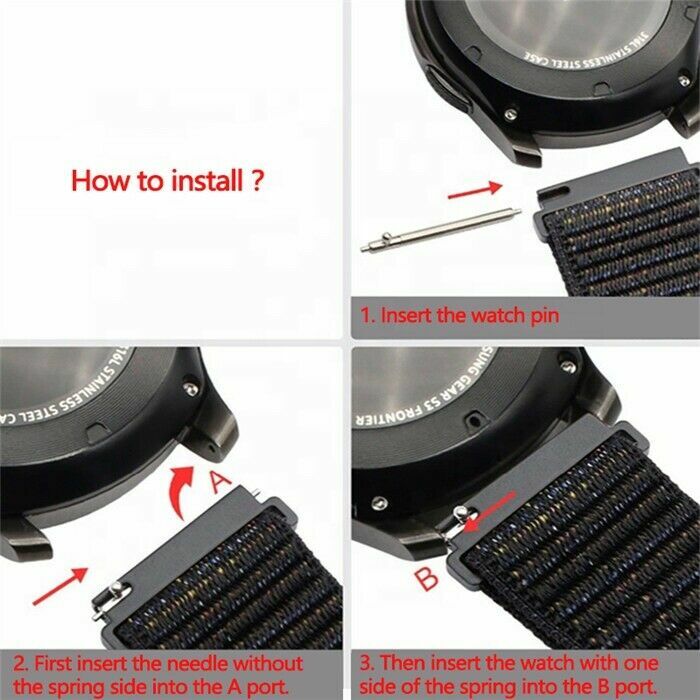 Nylon Strap Band For Samsung Galaxy Watch 4 5 6 7 40/44mm Classic 42/46/43/47mm