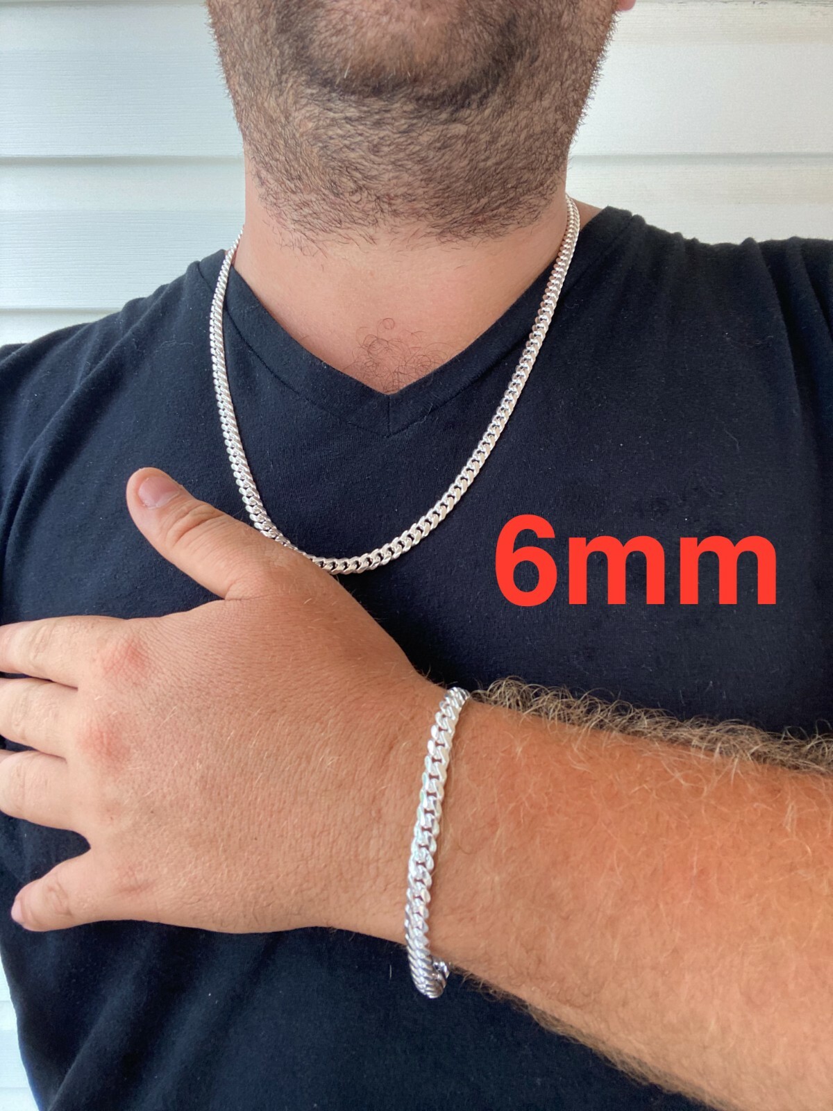 Real Solid 925 Sterling Silver Miami Cuban Chain Or Bracelet 5-14mm Box Clasp