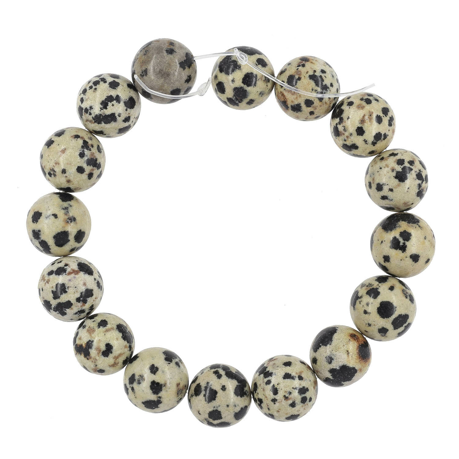 16PC Dalmation Jasper Round Beads 12mm 7.6″ #69159