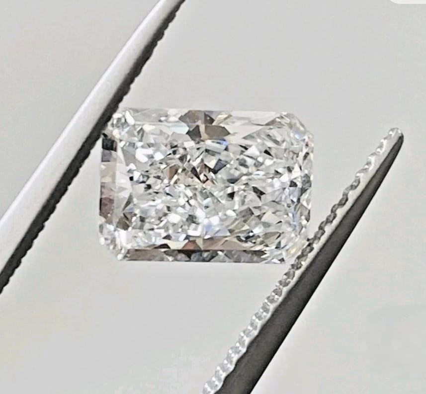 2 CT Radiant Cut D-E Color VVS1 Moss Diamond 7×9 MM gemstone For Jewellery