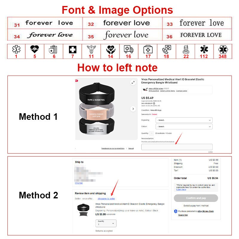 Personalized Medical Alert ID Bracelet Elastic Emergency Bangle Wristband Unisex