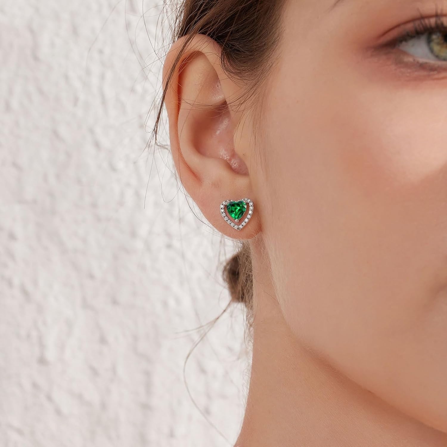 Versatile CZ Studs for All Occasions, White Gold Plated