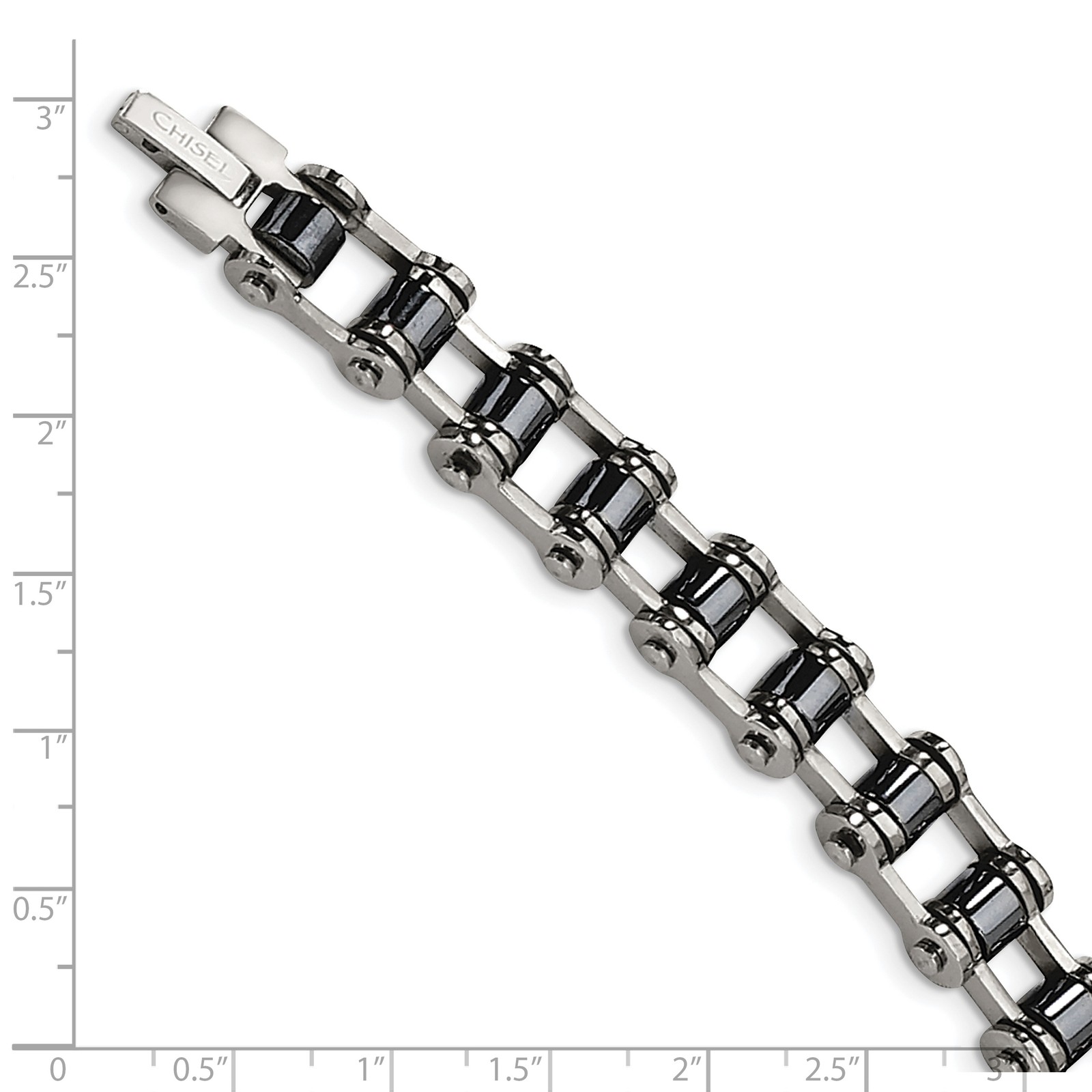 Chisel Stainless Steel Polished with Magnetic Links 8.5 inch Bracelet TBB134