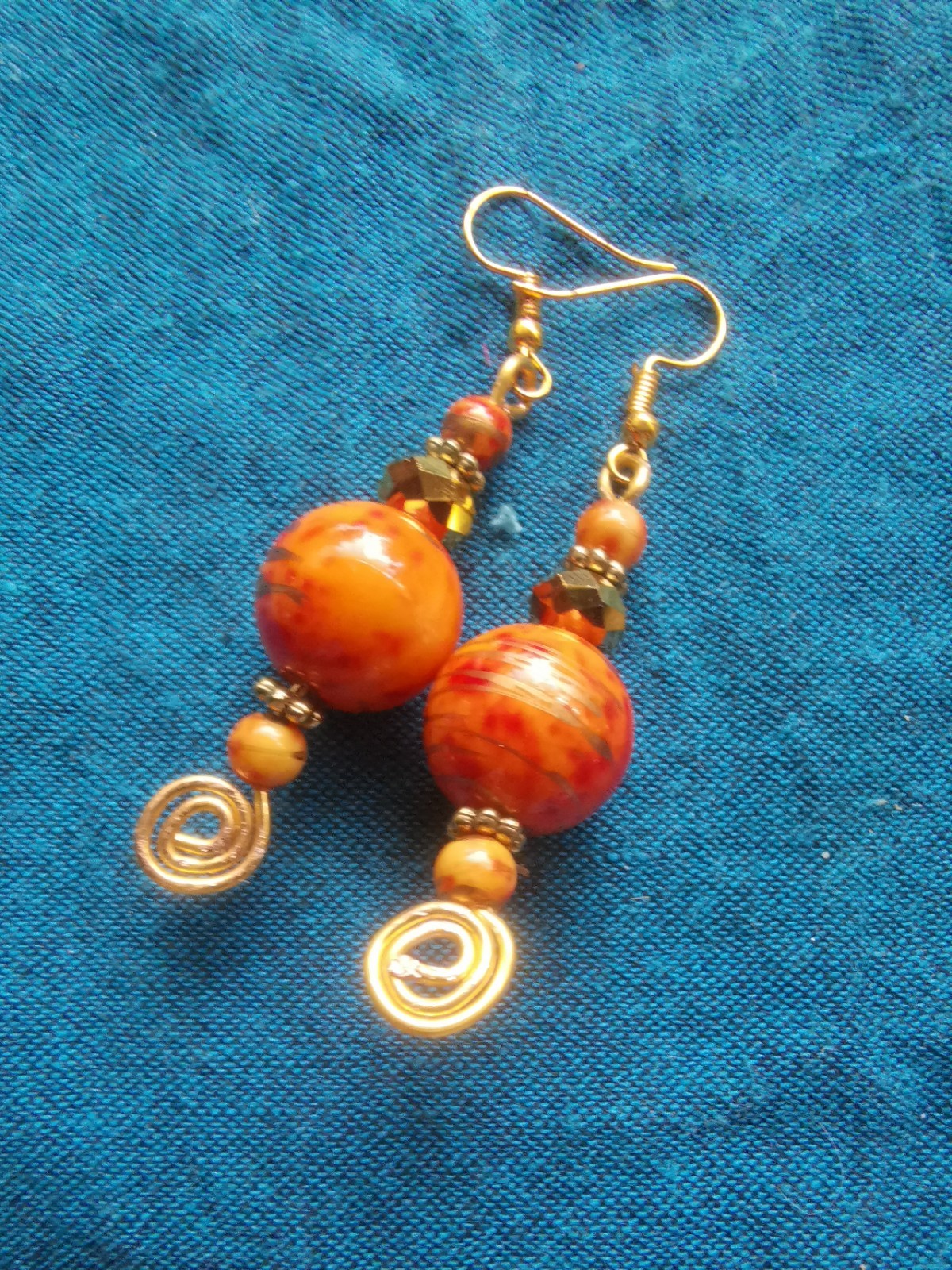 Handmade And Unique earrings, No Pair Is The Same, Wire And Beads Dangle Drop