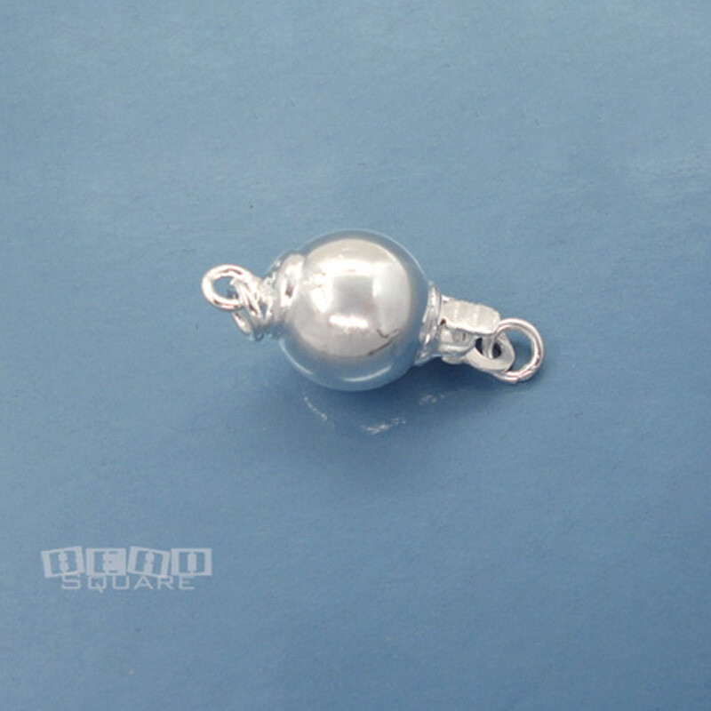 Solid Sterling Silver 8mm (7.8mm) Round Ball Smooth Plain Clasp Connector #33221