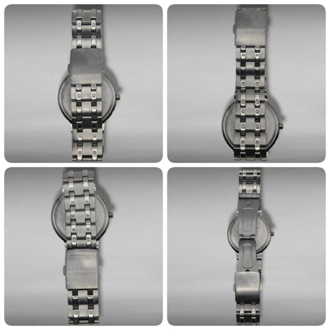 CITIZEN H415-S063311 Eco-Drive Titanium Black Dial Date Slim 1.43 inches Mens
