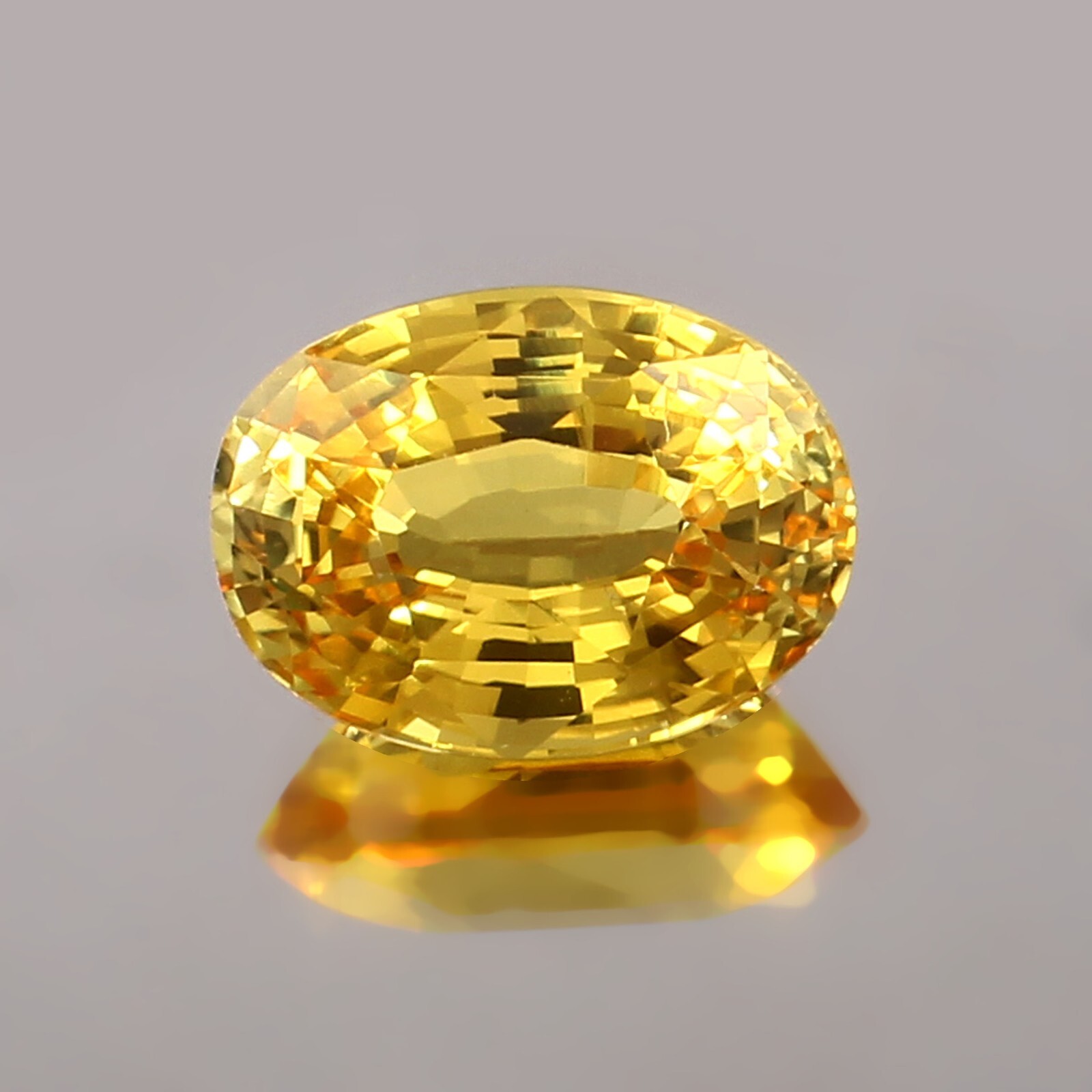 AAA Natural Flawless Ceylon Yellow Sapphire Loose Oval Gemstone Cut 12×10 MM