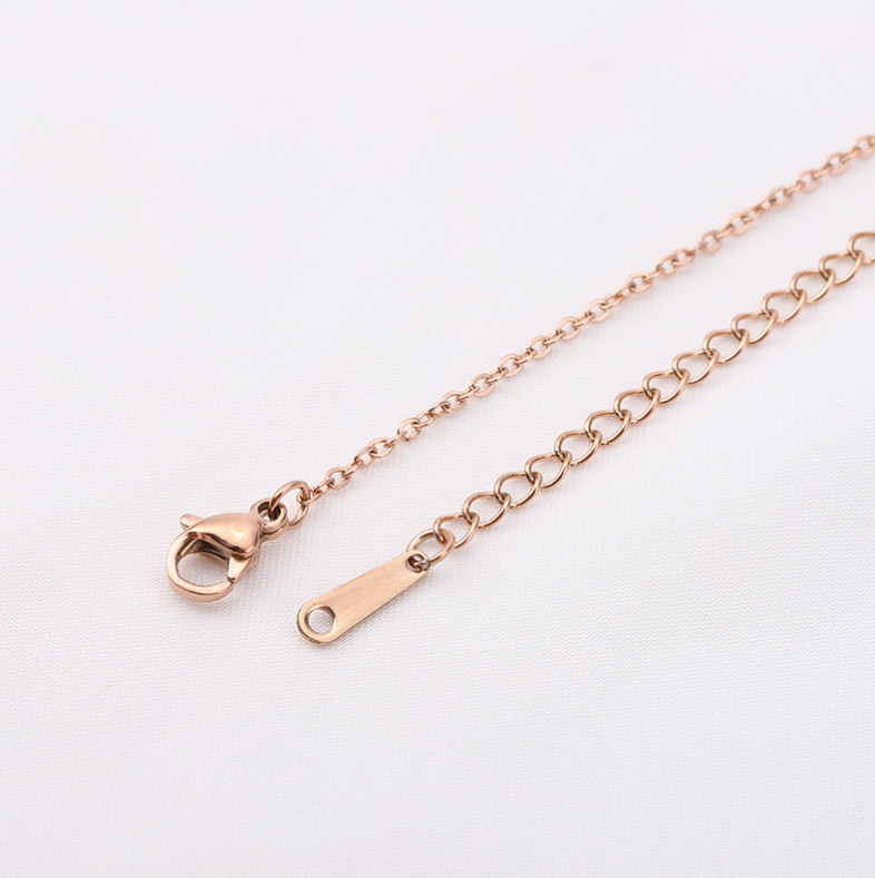 2Pcs Rose Gold Grade Quality Alloy 1.3mm Rolo O-Link Chain Necklace