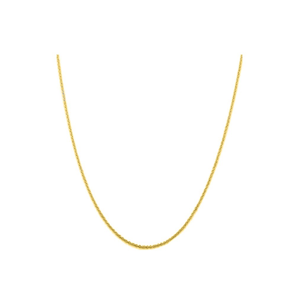 925 Sterling Silver 1MM Gold Thin & Sturdy Cable Chain Necklace 16″-24″